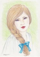 Girl with a Blue Ribbon